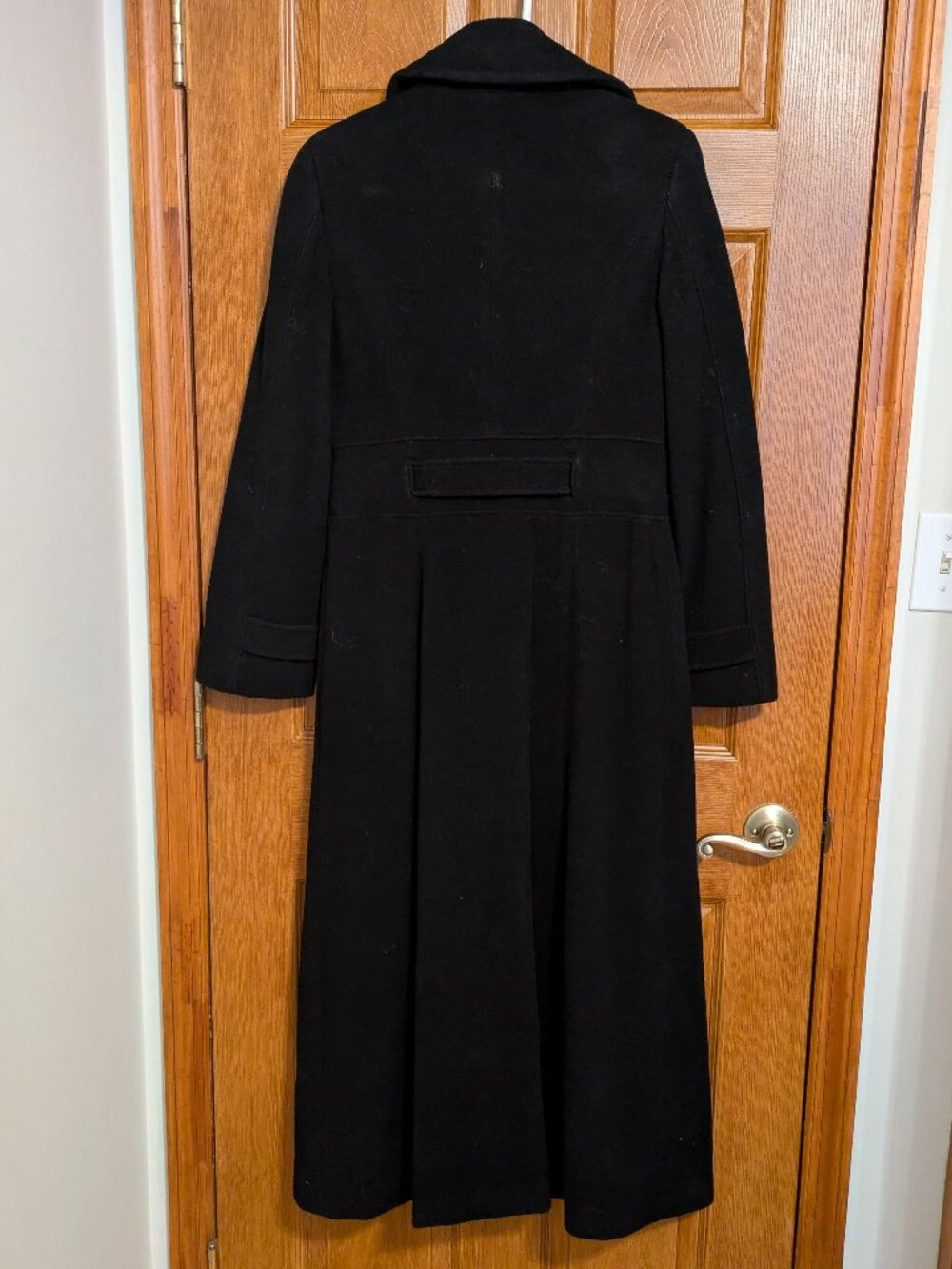 Hilary Radley Studio Black Wool Long Coat Size 2 - Picture 5 of 5